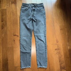 Levi’s Strauss 501 Skinny Jeans size 24 length 28. Worn a couple times.